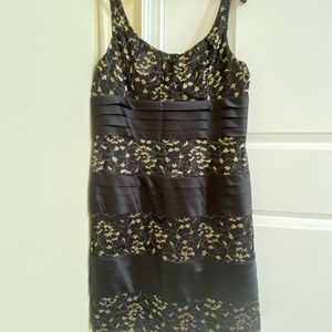 SL Fashions Dress Black Gold  16